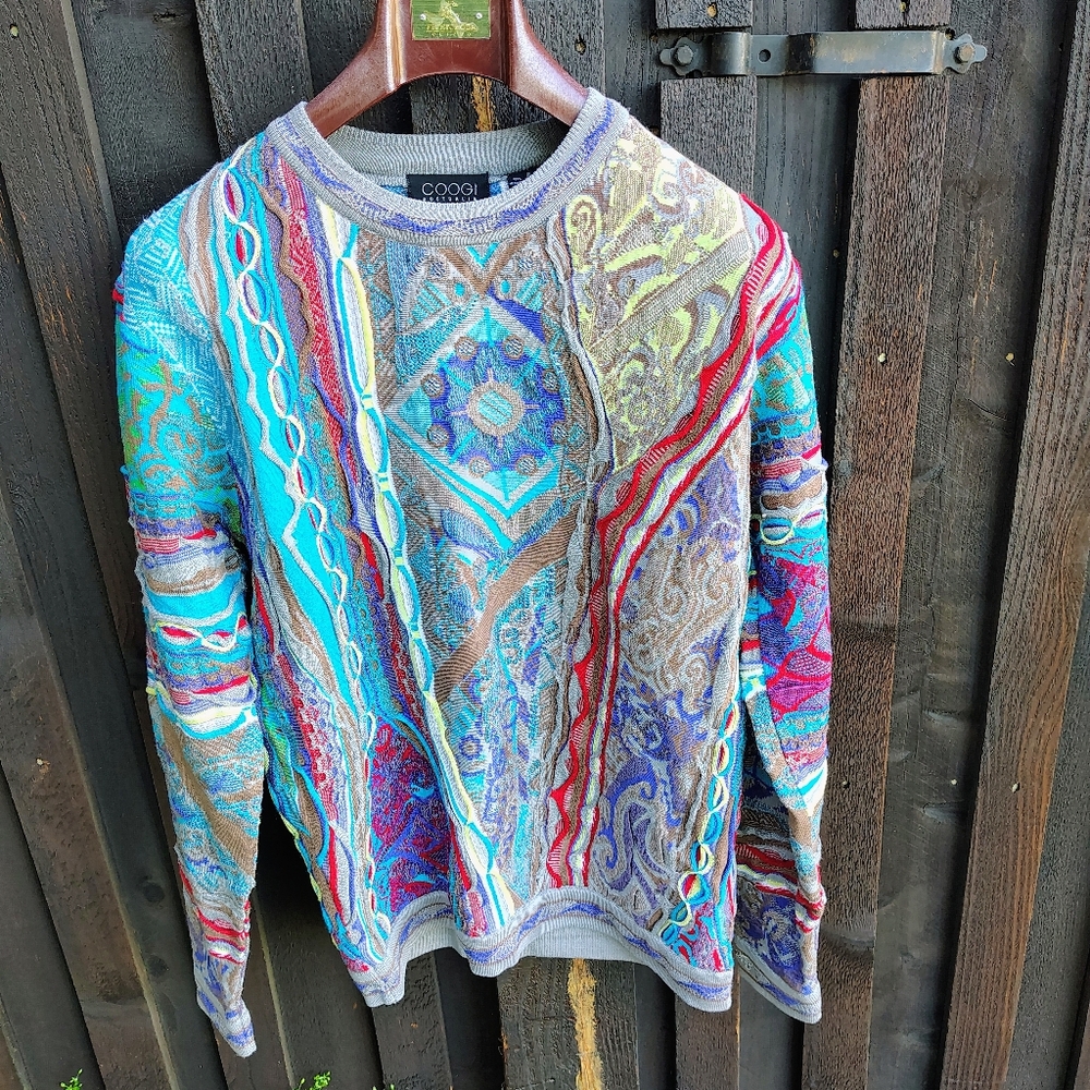 Men's COOGI Multicolor Textured Crewneck